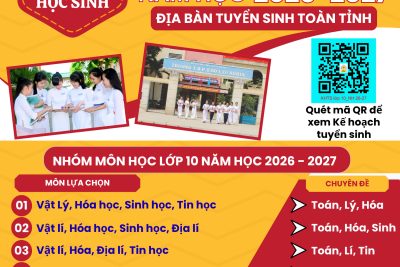 KẾ HOẠCH TUYỂN SINH VÀO LỚP 10, NĂM HỌC 2026-2027 TRƯỜNG THPT SỐ 1 TƯ NGHĨA