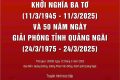 Kỷ niệm 80 năm Ngày Khởi nghĩa Ba Tơ (11/03/1945 – 11/03/2025) và 50 năm Ngày Giải phóng tỉnh Quảng Ngãi (24/03/1975 – 24/03/2025)